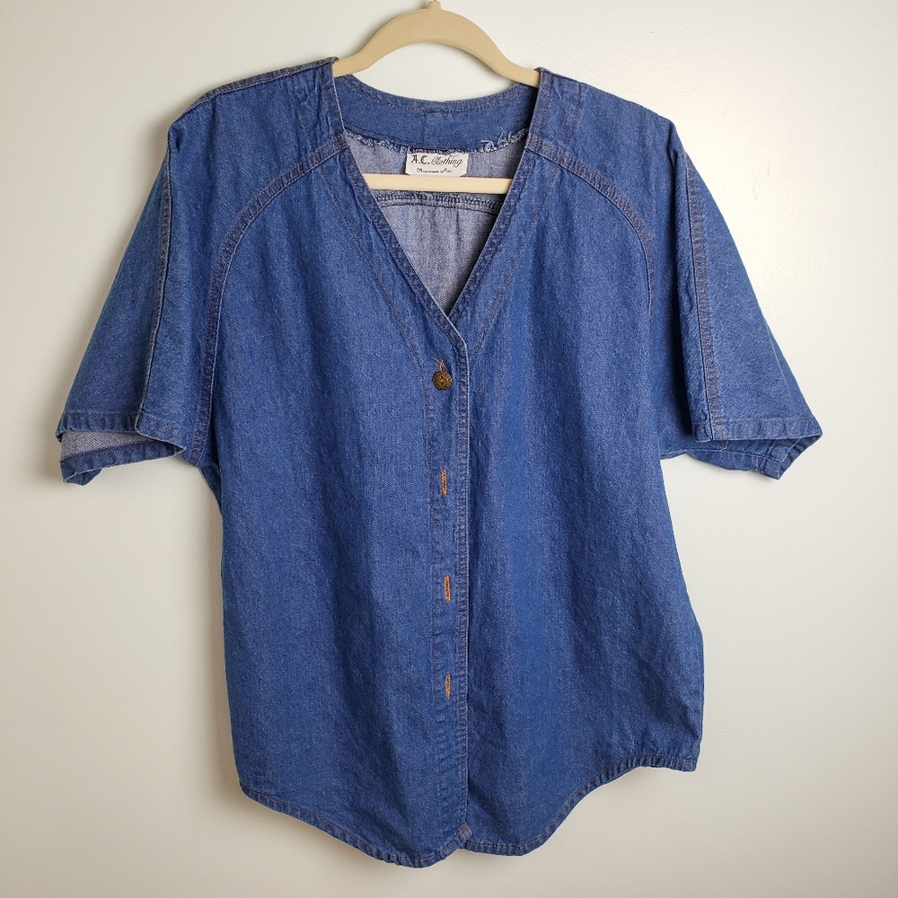 A.C. Clothing chambray shirt size M